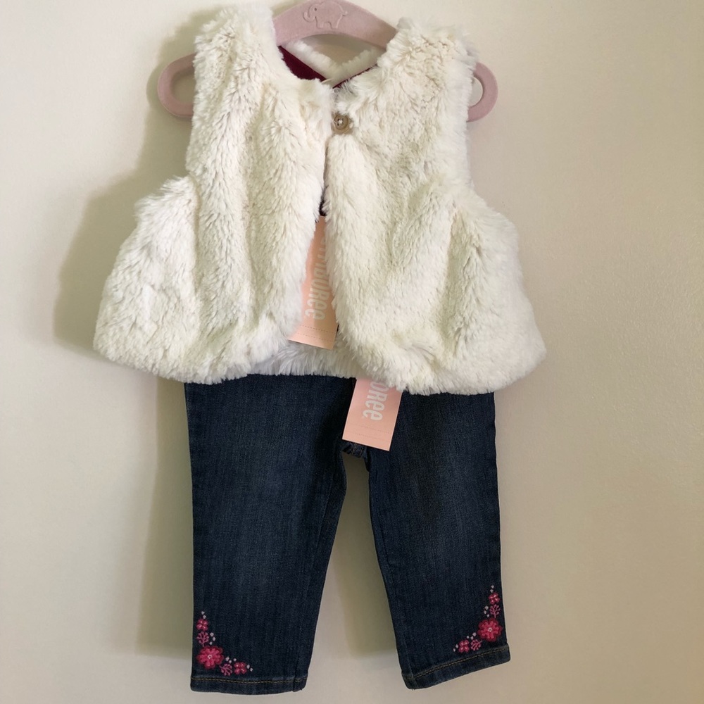 NWT!!! Gymboree vest & jean set. 6-12mth